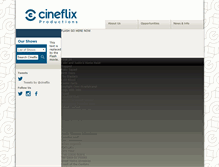 Tablet Screenshot of cineflixproductions.com